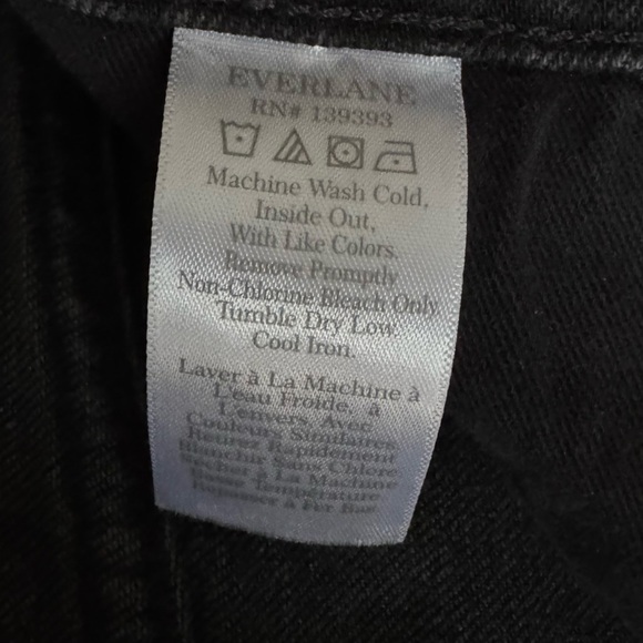 Everlane The Original Cheeky® High Rise Jean Washed Black Women’s size 27 Crop - Picture 15 of 16